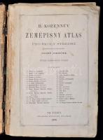 B. Kozennuv zemepisny atlas pro skoly stredni.  Vidni (Bécs), 1876, Eduard Hölzel, 6 p.+34 t.. Cseh nyelven, Javított vászon-kötésben, rossz állapotban, egy térkép szakadt, több térkép kijár, egy térkép (35-36.) hiányzik.