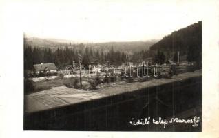 1941 Marosfő, Izvoru Muresului; Üdülőtelep, vasúti sínek, vagon / summer resort, railway tracks, wagon. photo + portó