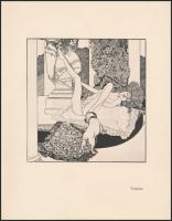 Franz von Bayros: Der Toilettentisch. (München 1908), 16t. Erotikus grafikák. 300 példányban kiadott...