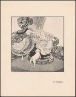 Franz von Bayros: Der Toilettentisch. (München 1908), 16t. Erotikus grafikák. 300 példányban kiadott...