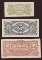 Burma/japán megszállás 1942-1944. 1c, 5c,10c,1/4R,1/2R,1R,5R,10R,100R T:I Összesen 9klf db!