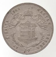 1869KB 1Ft Ag "Ferenc József / Angyalos címer" Körmöcbánya (12,34g) T:1-,2 / 
Hungary 186...
