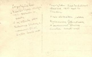 1917 Hadifogolytábor hadikórháznak álcázva Toboliczban (?), a kép előterében jobbra Rubenovics főhad...