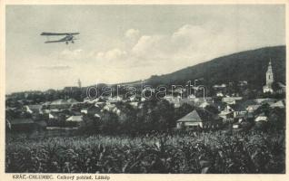 Királyhelmec, Helmec, Kralovsky Chlumec; látkép repülőgéppel / panorama view with aircraft