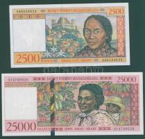 Madagaszkár 1998. 2500Fr + 25000Fr pár T:I