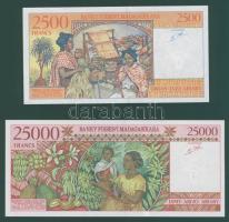 Madagaszkár 1998. 2500Fr + 25000Fr pár T:I