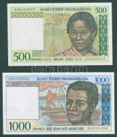 Madagaszkár 1994. 500Fr + 1000Fr T:I