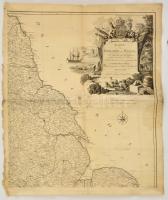 Thomas Kitchin (1718-1784): Anglia és Walles térképe (1787, Wien) metszette Johann Stenger Rézmetszet, papír. Hajtásnyomokkal, egy helyen kis lyuk. 78 × 58 cm / Etched map of England and Walles. With signs of fold and a small hole.