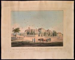 cca 1800 Presburg / Pozsony, Grassalkovich Antal palotájának színezett rézmetszetű látképe. Wien, ca...