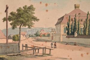 cca 1800 Presburg / Pozsony, Grassalkovich Antal palotájának színezett rézmetszetű látképe. Wien, ca...