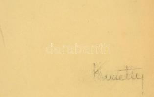 Kmetty jelzéssel: Férfi hát akt. Szén, papír, üvegezett keretben, 60×41 cm