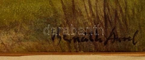 Bernáth jelzéssel: Hegyi út. Akvarell, karton, 27×39 cm