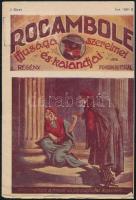 cca 1920 4 db népszerű (ponyva) regény. Grafikus címlapokkal, jó állapotban. Rocambole, Élet és halá...