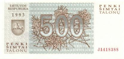 Litvánia 1993. 200T + 500T pár T:I