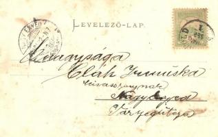 1902 Nagyapold, Grosspold; Ördög-vasúti híd a Cigány-árok felett, gőzmozdony. Andr. Glatz / Teufelsb...