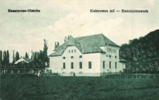 1921 Beszterce, Bistritz, Bistrita; Elektrizitätswerk / Elektromos művek. F. Stolzenberg kiadása / electric power plant