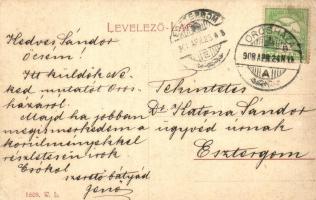 1908 Orosháza, Polgári fiú és leányiskola. W.L. 1608 (EK)