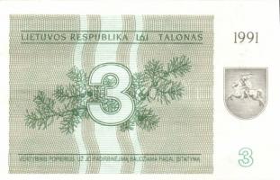 Litvánia 1991. 0,10T, 0,20T, 0,50T, 1T, 3T, 5T, 10T, 25T, 50T, 100T teljes sor T:I