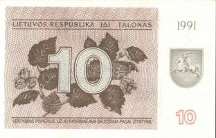 Litvánia 1991. 0,10T, 0,20T, 0,50T, 1T, 3T, 5T, 10T, 25T, 50T, 100T teljes sor T:I