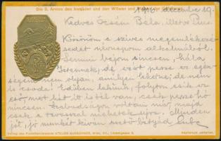1916 Gergely Endre (1885-1938) térképész, a 17. cs. és kir. gyalogoshadosztály főhadnagyának levelezőlapja és személyes hangvételű sorai öcsének, k.u.k. 3. Armee Karpathen levelezőlapon, sérült.