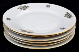 MZ süteményes tányér (6 db), matricás, jelzett,  egyiken apró lepattanás, d: 18 cm