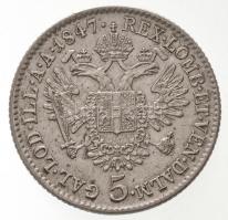 Ausztria 1847A 5kr Ag "V. Ferdinánd" (2,21g) T:2 / Austria 1847A 5 Kreuzer Ag "Ferdin...