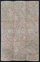 cca 1899-1930 Vegyes térkép tétel, 7 db: közte Máramaros-sziget, Győr térképével, valamint katonai-h...