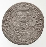 Csehország / Történelmi tartomány 1739. 3kr Ag "VI. Károly" (1,35g) T:2 enyhén hajlott / 
...