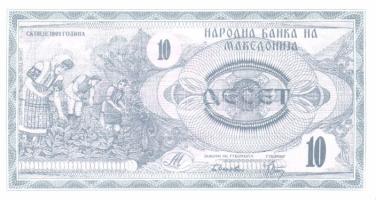 Macedónia 1992 10D, 25D, 50D, 100D, 500D, 1000D, 5000D, 10000D teljes sor T:I,II+ (csak a 25D)