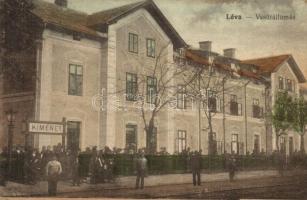 Léva, Levice; vasútállomás / Bahnhof / Stanica / railway station (EK)