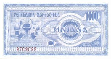 Macedónia 1992 10D, 25D, 50D, 100D, 500D, 1000D, 5000D, 10000D teljes sor T:I,II+ (csak a 25D)
