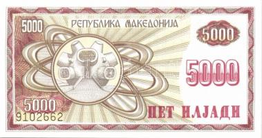 Macedónia 1992 10D, 25D, 50D, 100D, 500D, 1000D, 5000D, 10000D teljes sor T:I,II+ (csak a 25D)