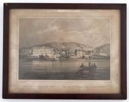 cca 1860 Ludwig Rohbock (1820-1883) - Carl Rohrich (1823-1883): Füred a Balaton felől. Balaton-Füred...