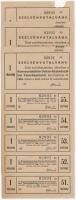 1944. Kunszentmiklós-Dabas-Szabadszállási Takarékpénztár részvényeihez tartozó szelvényutalványok (20x) sorszámkövetők T:II