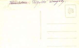 ~1930 Kismarton, Eisenstadt; tűzoltó ünnepély a Fő téren tűzoltókkal / firefighting ceremony with fi...