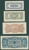 Malaya/japán megszállás 1942. 1c, 10c, 50c, 1$ (összesen 4klf)) T:I,I-