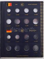 Gyűrűs érmetartó album, 12 ország Euro érméinek forgalmi sorai számára. Használt, szép állapotban