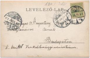 1902 Szőgyén, Szölgyén, Svodín; a magyar-német iskola felépítésének fázisképei munkások és urak csop...