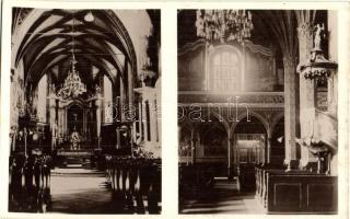 Rozsnyó, Roznava; Római katolikus székesegyház, szentély és kórus / Catholic cathedral interior, sanctum, choir