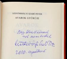 Szentmihályi Szabó Péter (1945-2014) 6 könyve, egy kivételével dedikáltak: 

Avarok Gyűrűje. Bp.,1...