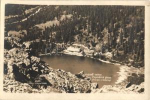 Tátra, Poprádi tó, menház / Poppersee / Popradské Pleso / lake, rest house