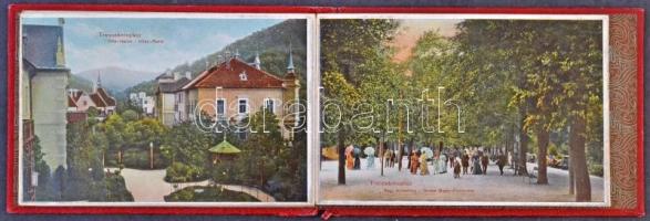 Trencsénteplic-fürdő, Kupele Trencianske Teplice; Képeslap leporellofüzet 10 lappal. Wertheim Zsigmo...
