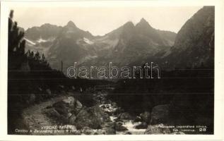 Tátra, Zöld tó völgye, híd / Cestou k Zelenému plesu a zamrzlé doline / lake, valley, bridge