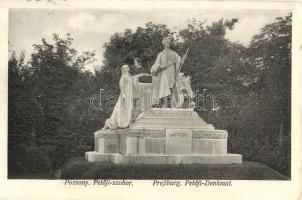 Pozsony, Pressburg, Bratislava; Petőfi Sándor szobor / Petőfi Denkmal / Petőfi statue (EK)