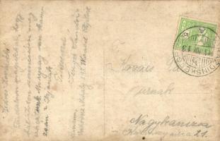 1904 Varasdfürdő, Warasdin-Töplitz, Varazdinske Toplice; bolhapiac árusokkal a Fő téren / flea marke...