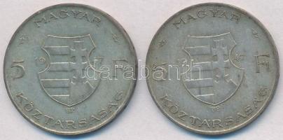 1947. 5Ft Ag "Kossuth" (2x) T:2-