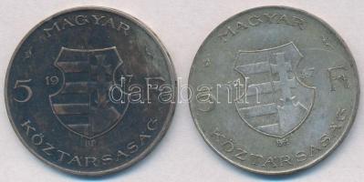1947. 5Ft Ag "Kossuth" (2x) T:2-,3 patina
