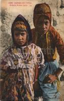 Scenes et Types. Enfants Arabes Juifs / Arabian folklore, Arab Jewish children, traditional costume (EK)