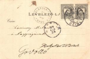 1898 (Vorläufer!) Máramaros, Maramures; Erdészvölgyi Rudolf trónörökös vadászkastély, vízfogó. Mayer...