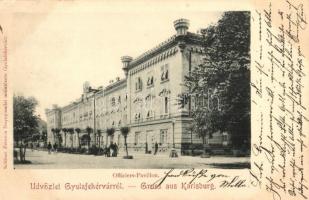 1903 Gyulafehérvár, Karlsburg, Alba Iulia; Officiers-Pavillon / Tiszti pavilon. Schäser Ferenc kiadása / Officers pavilion (EK)